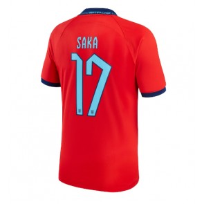 England Bukayo Saka #17 Bortatröja VM 2022 Kortärmad